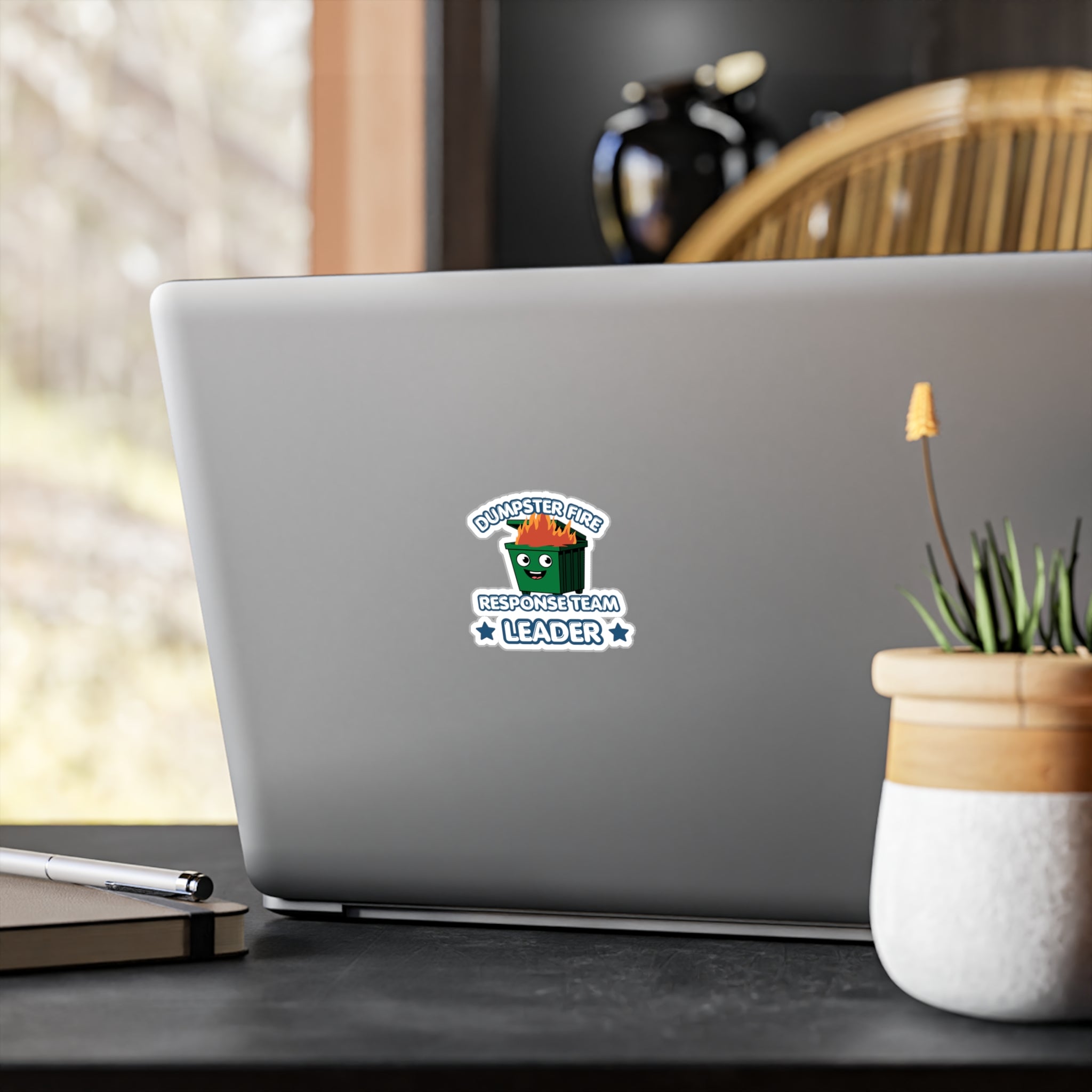 Dumpster Fire Response Team Leader Vinyl Sticker