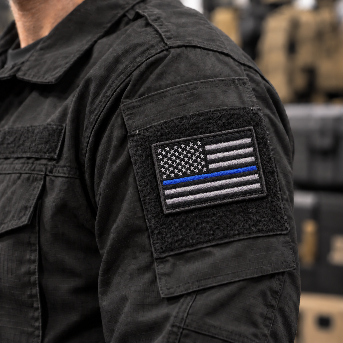 American Flag Tactical Patches | PVC & Embroidered - product photo - correctional officer patch