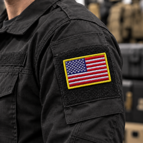 American Flag Tactical Patches | PVC & Embroidered - product photo - correctional officer patch