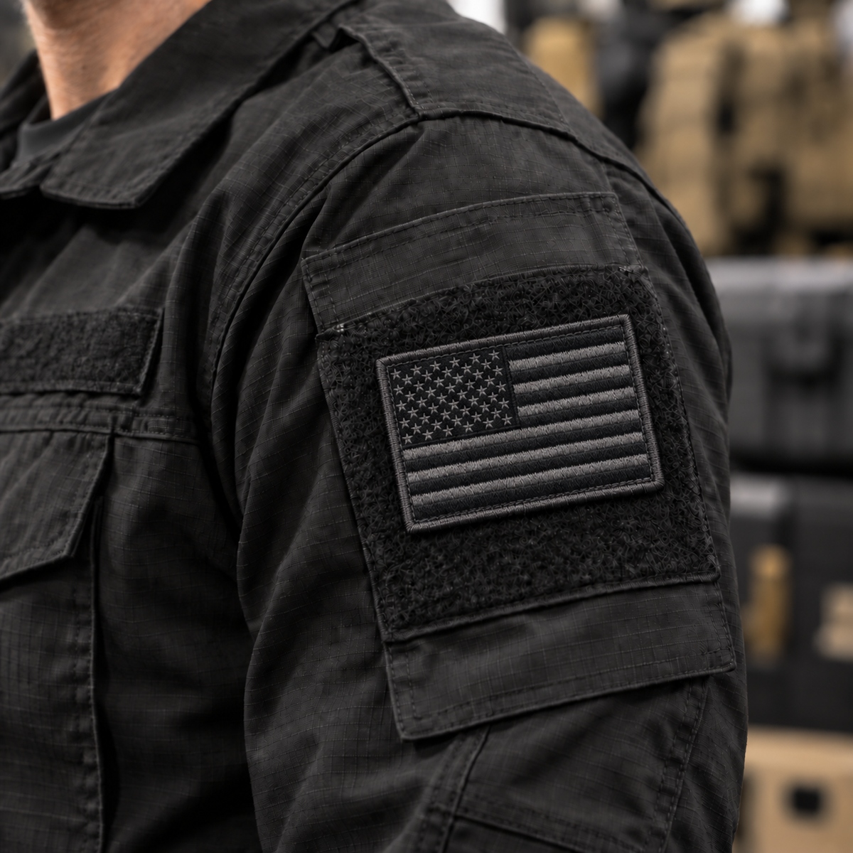 American Flag Tactical Patches | PVC & Embroidered - product photo - correctional officer patch