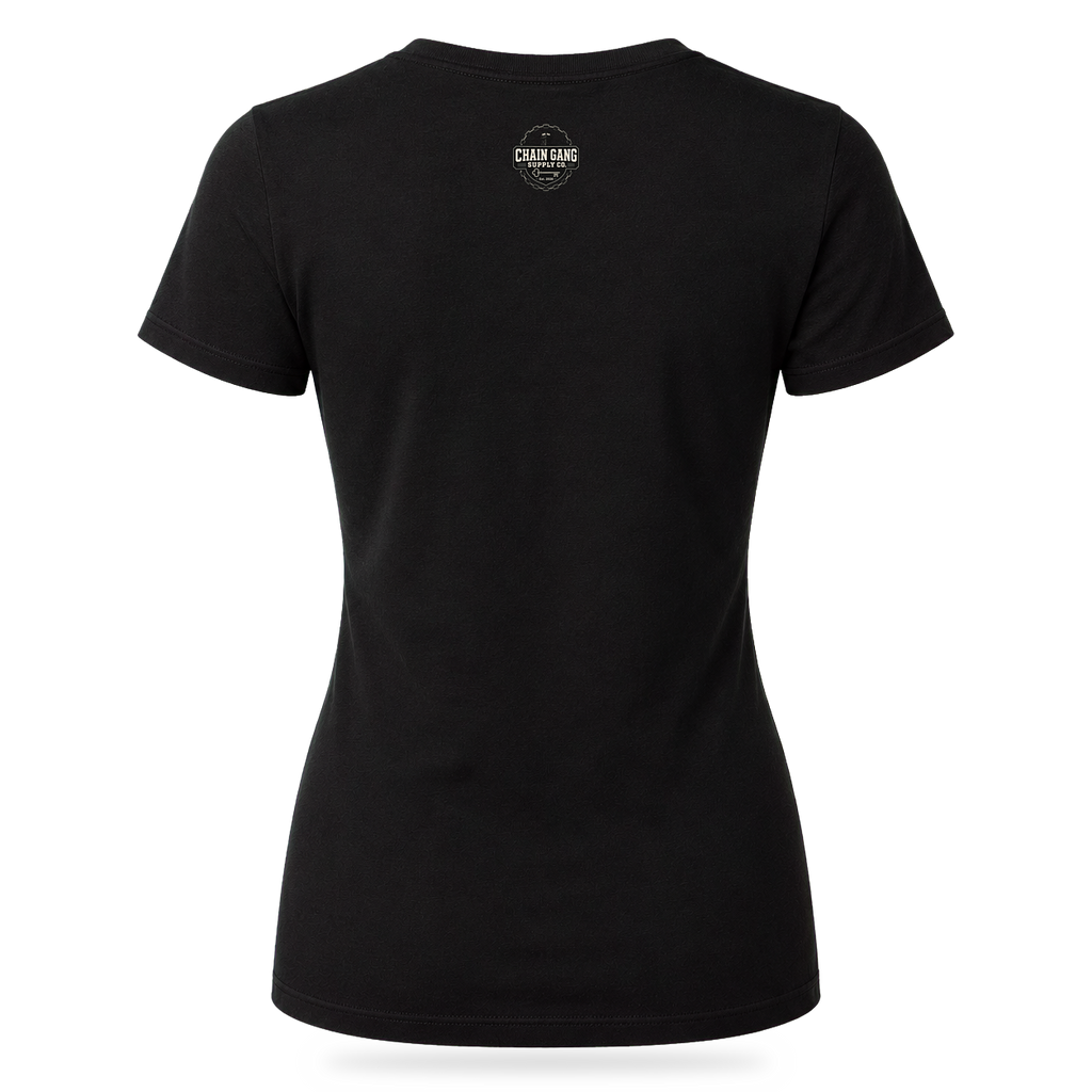 [MY HEART BELONGS TO A CORRECTIONAL OFFICER] WOMEN'S TEE [BLK/WHT]