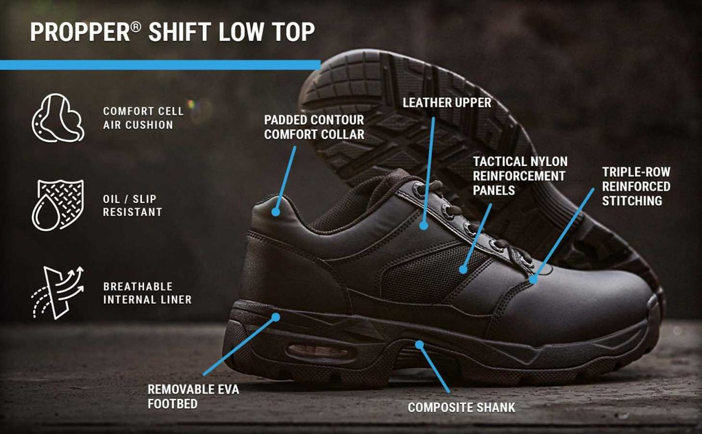 [PROPPER® SHIFT LOW TOP] TACTICAL SHOES [MENS BLK]