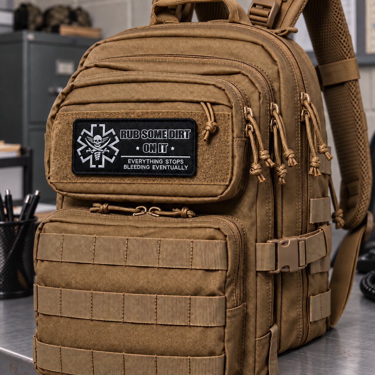 Rub Some Dirt on It Medic Morale Patch - product photo - correctional officer patch