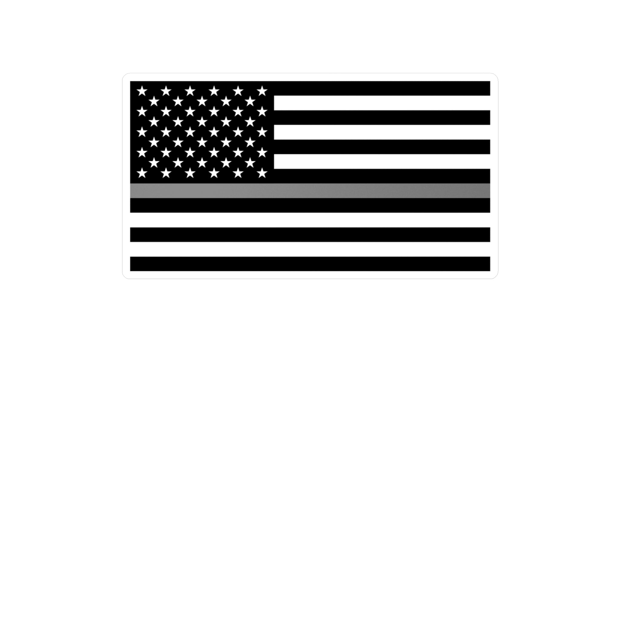 Thin Grey Line Subdued American Flag Kiss-Cut Vinyl Decal — Corrections Patriot Sticker