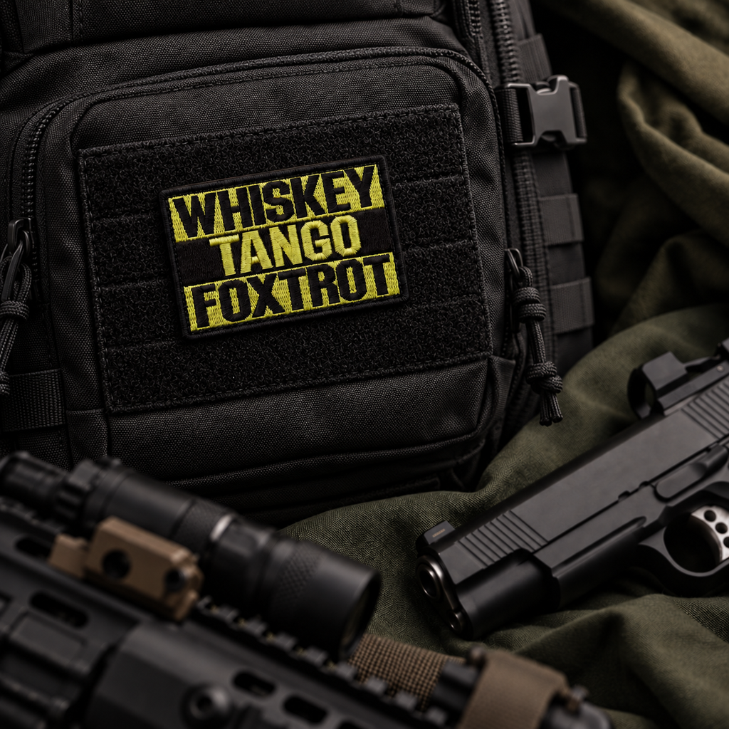 Whiskey Tango Foxtrot Morale Patch - product photo - correctional officer patch
