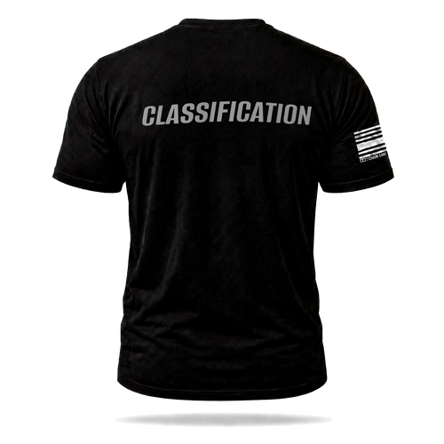 Back view of black Classification Officer Performance Shirt