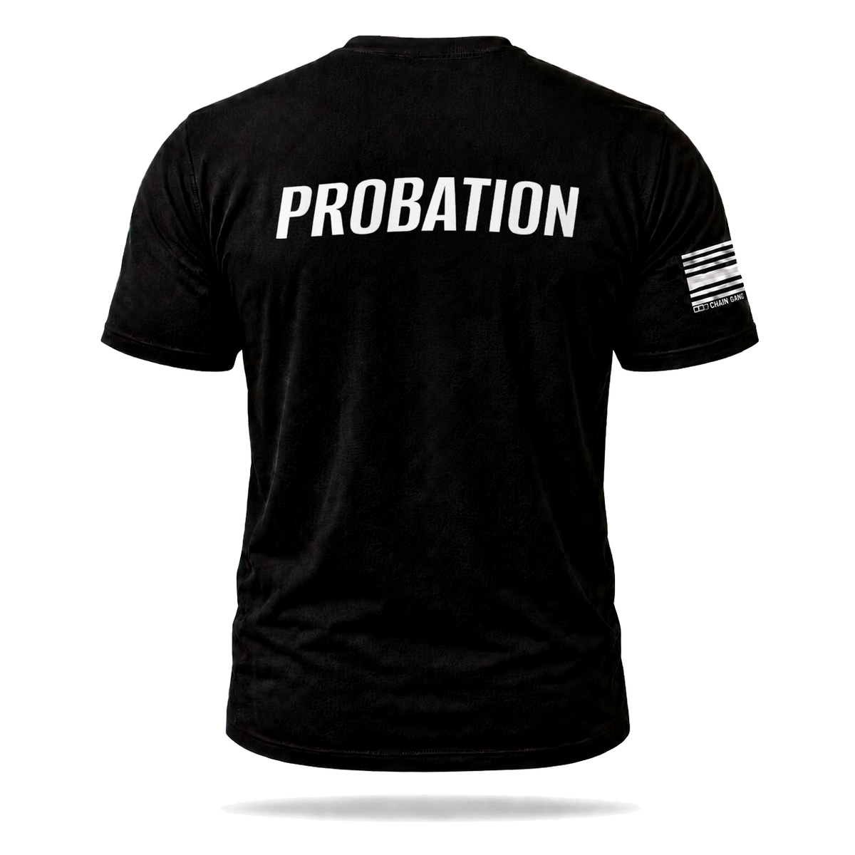 Back view of black Probation Officer Performance Shirt