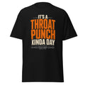 Throat Punch correctional officer t-shirt, black, front view