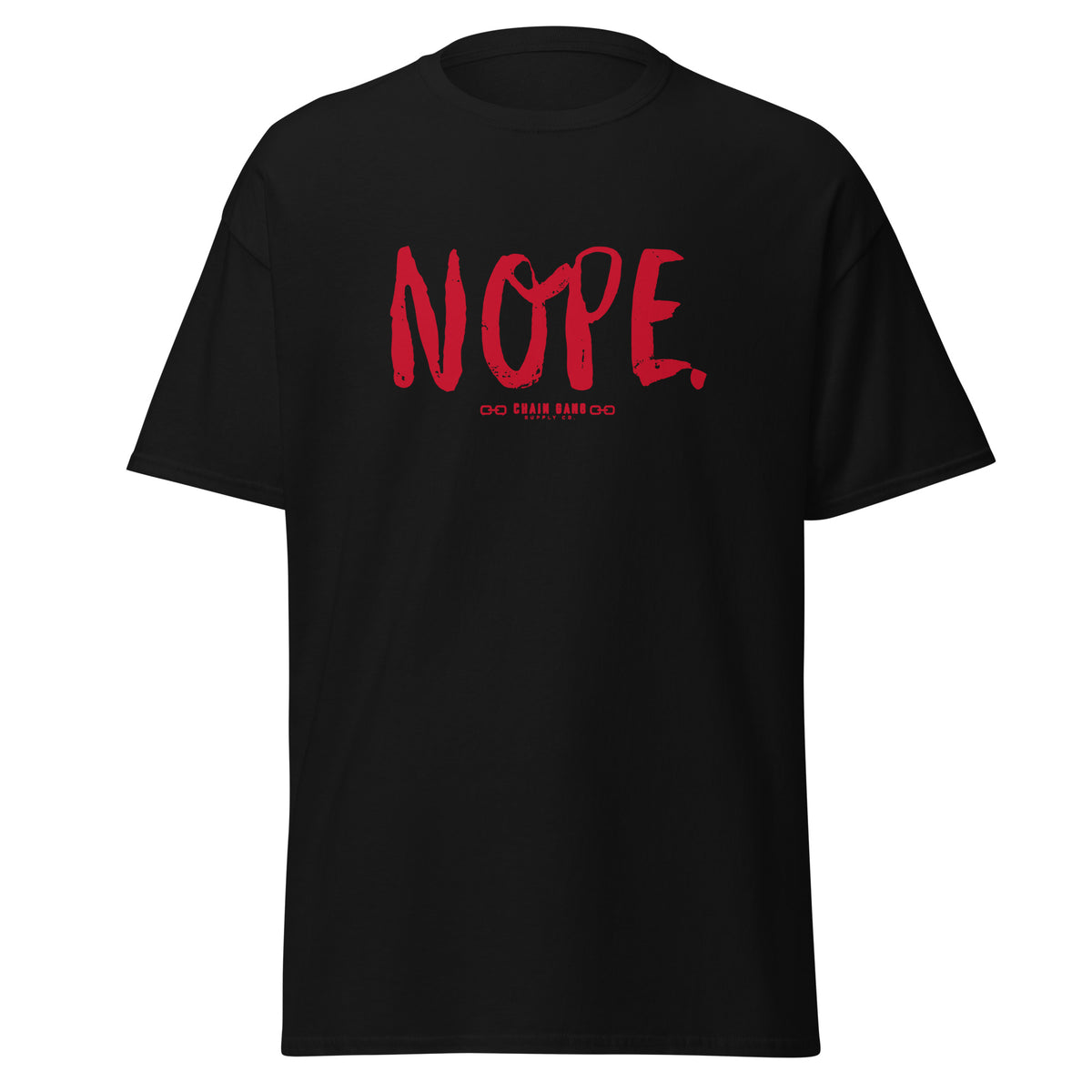 Nope correctional officer t-shirt, black, front view
