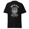 Honor the Fallen correctional officer t-shirt, black, front view