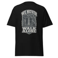 We Never Walk Alone correctional officer t-shirt, black, front view