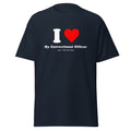 I Love My correctional officer t-shirt, navy, front view